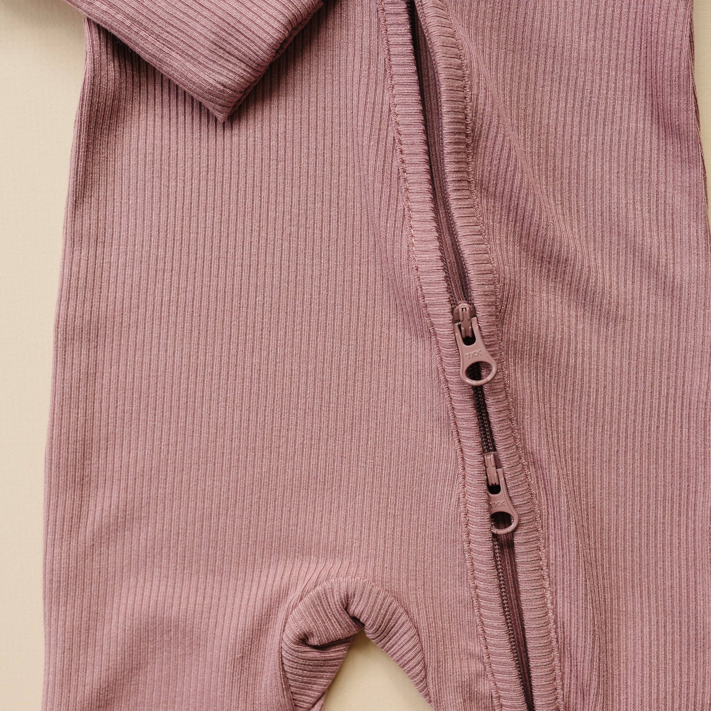 Ribbed Bamboo Zippy Romper - Huckleberry