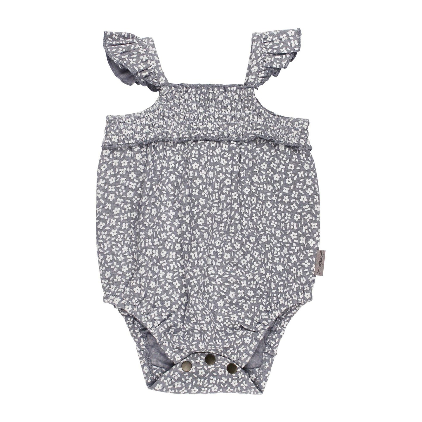 Sleeveless Bodysuit: Blueberry Floral