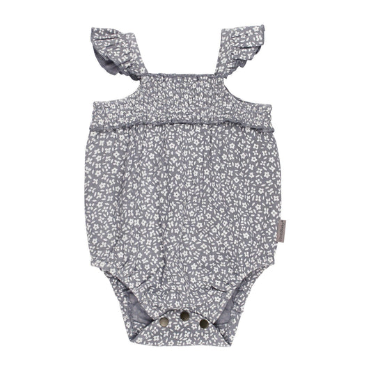 Sleeveless Bodysuit: Blueberry Floral