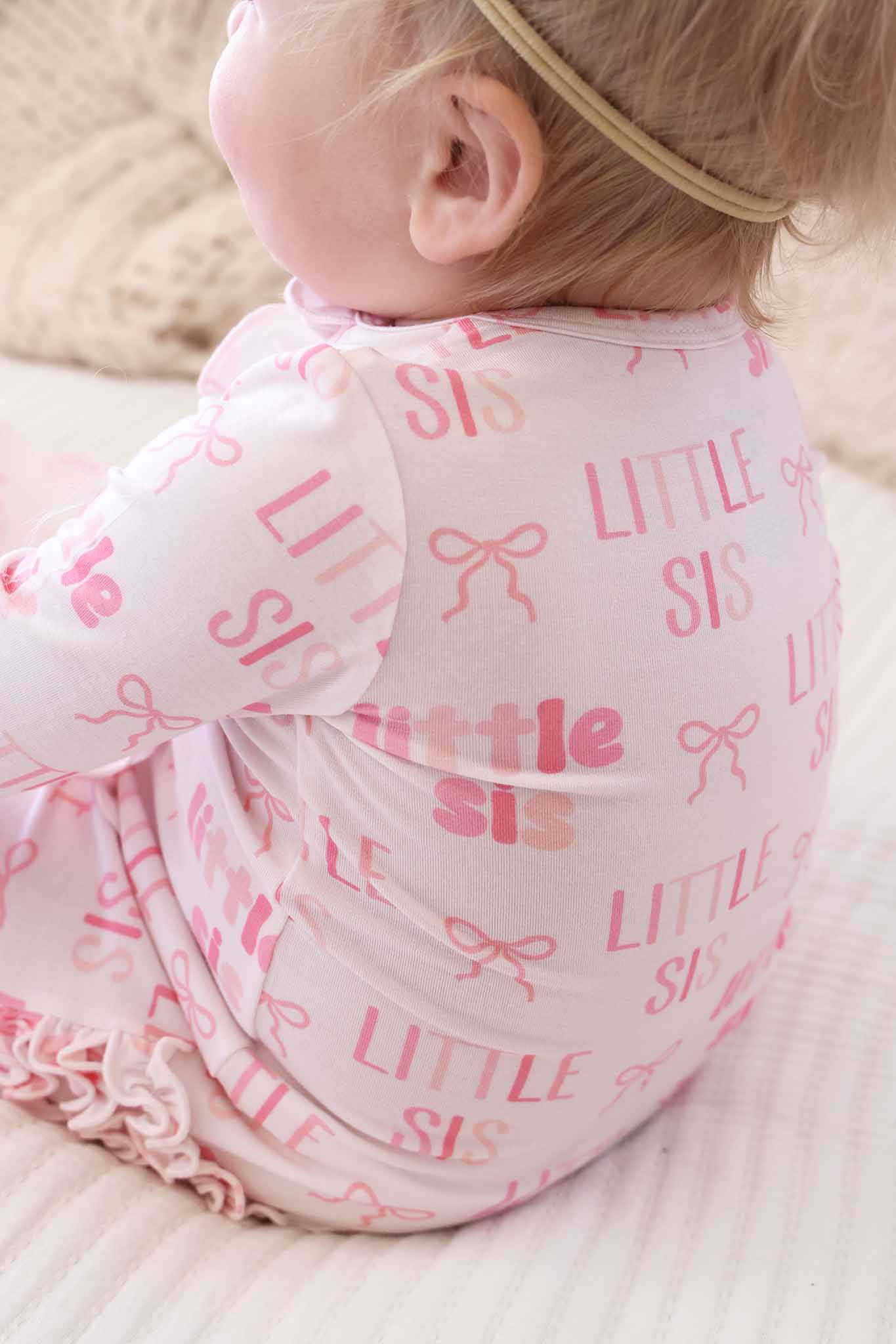 Ruffle Zipper Footie | Little Sis