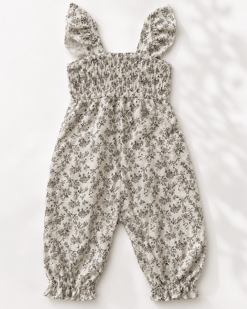 Bailey's Blossoms - Paisley Smocked Jumpsuit - Antique Rosette: 12-18months