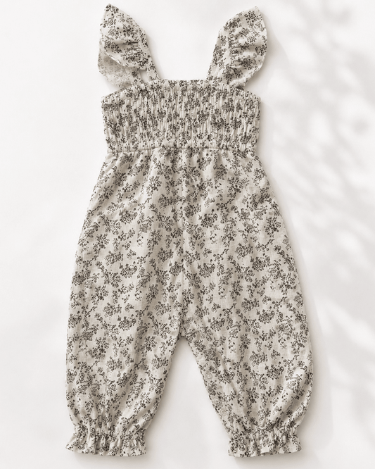 Bailey's Blossoms - Paisley Smocked Jumpsuit - Antique Rosette: 12-18months