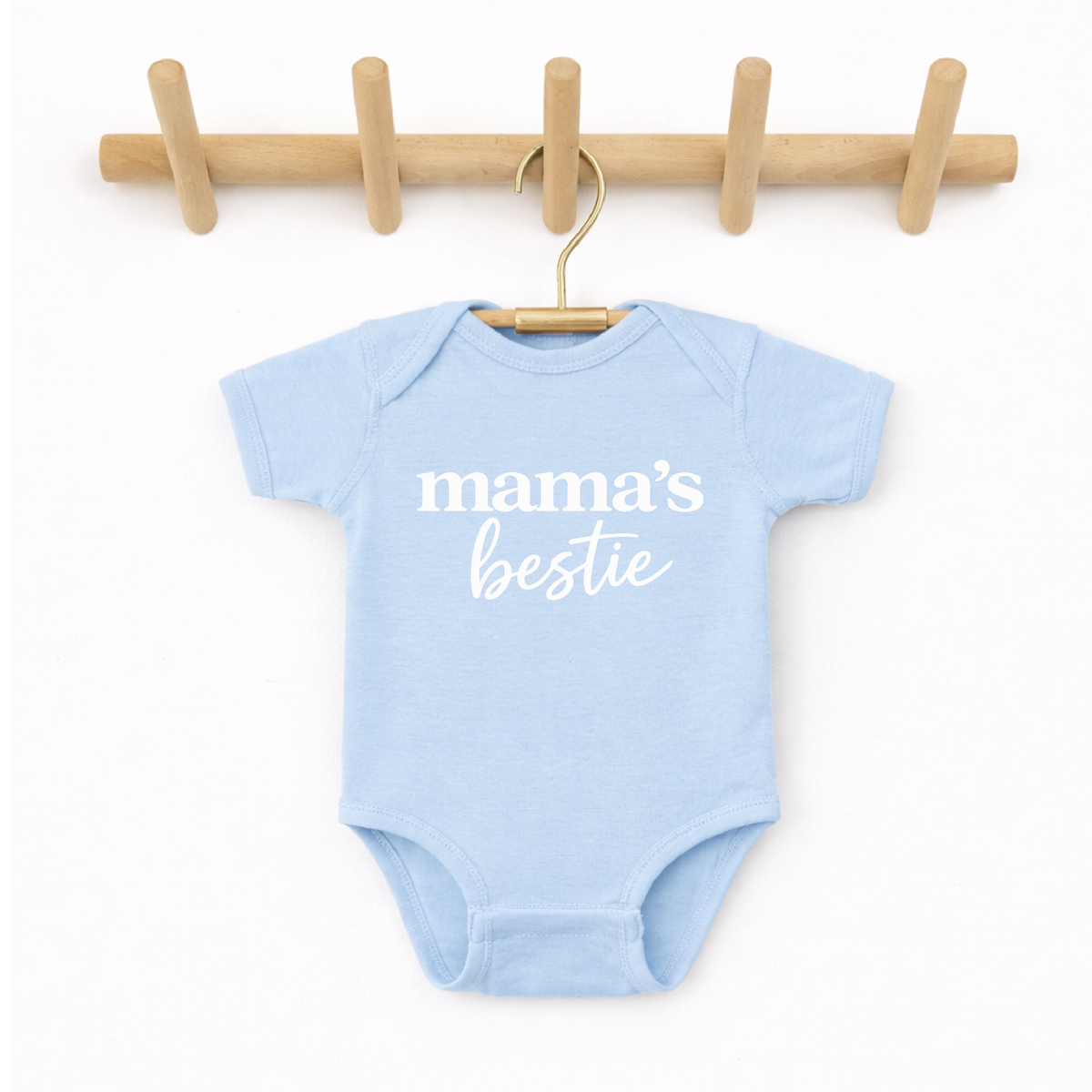 Mama's Bestie Baby's First Mothers Day Onesie