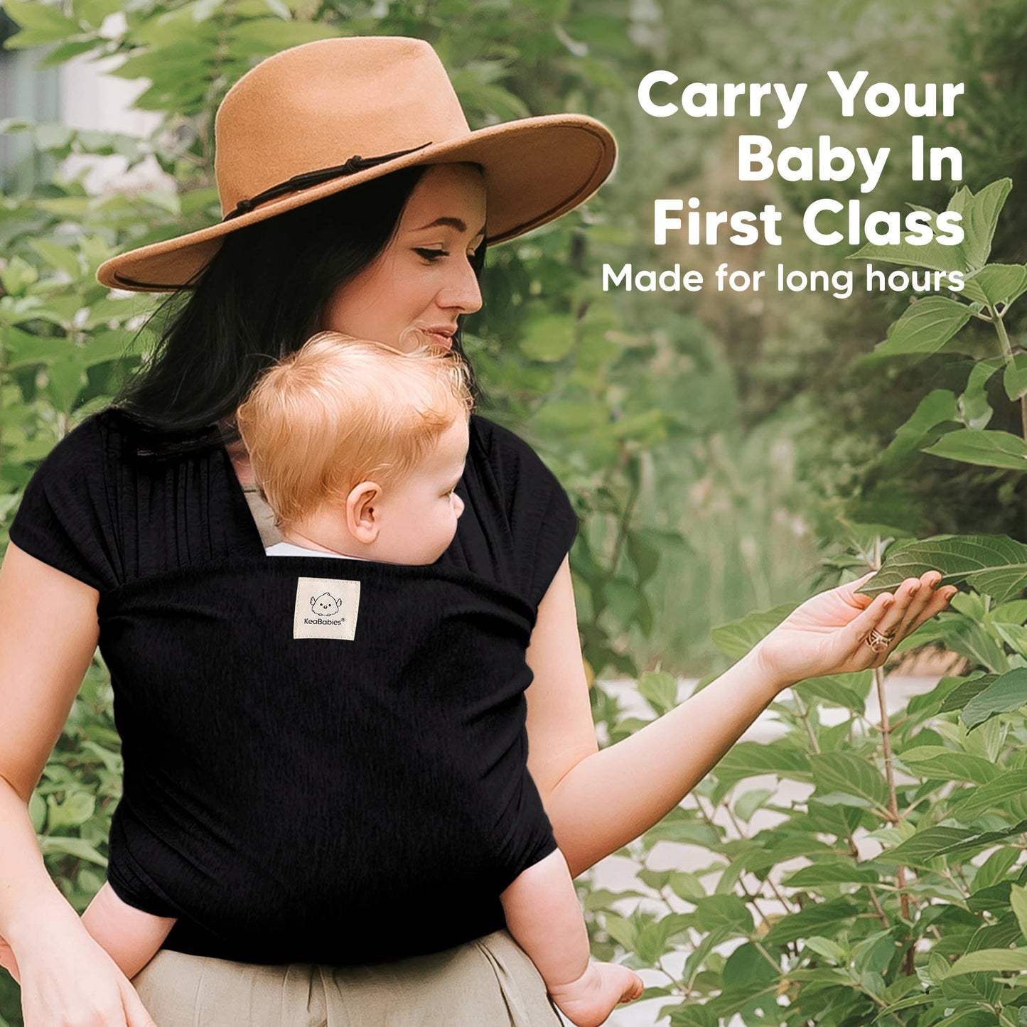 KeaBabies Original Baby Wrap Carrier: Black