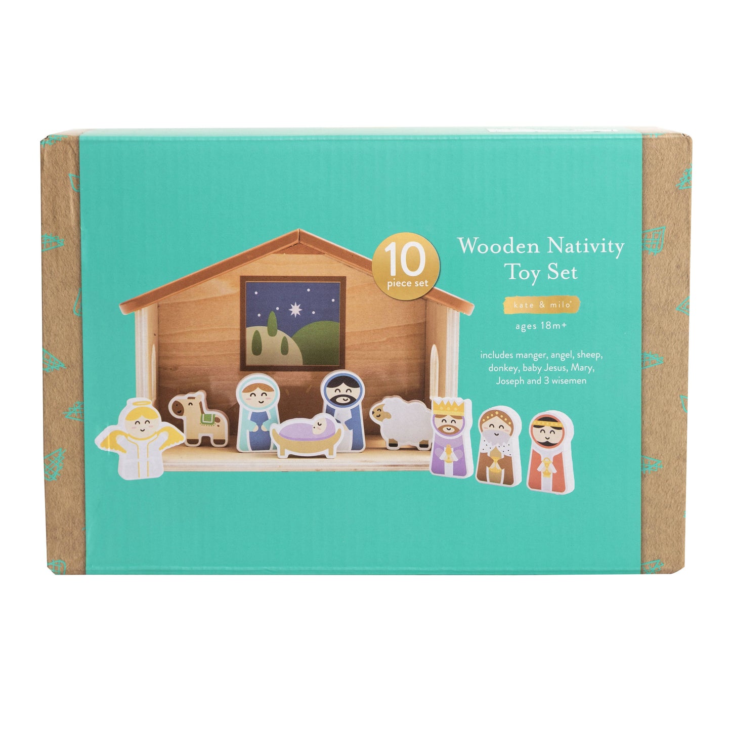 Nativity Play Set, 10 Piece Christmas Toy Set For Kids