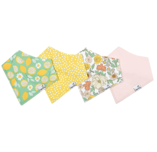 Lemon Bandana Bib Set (4-pack)