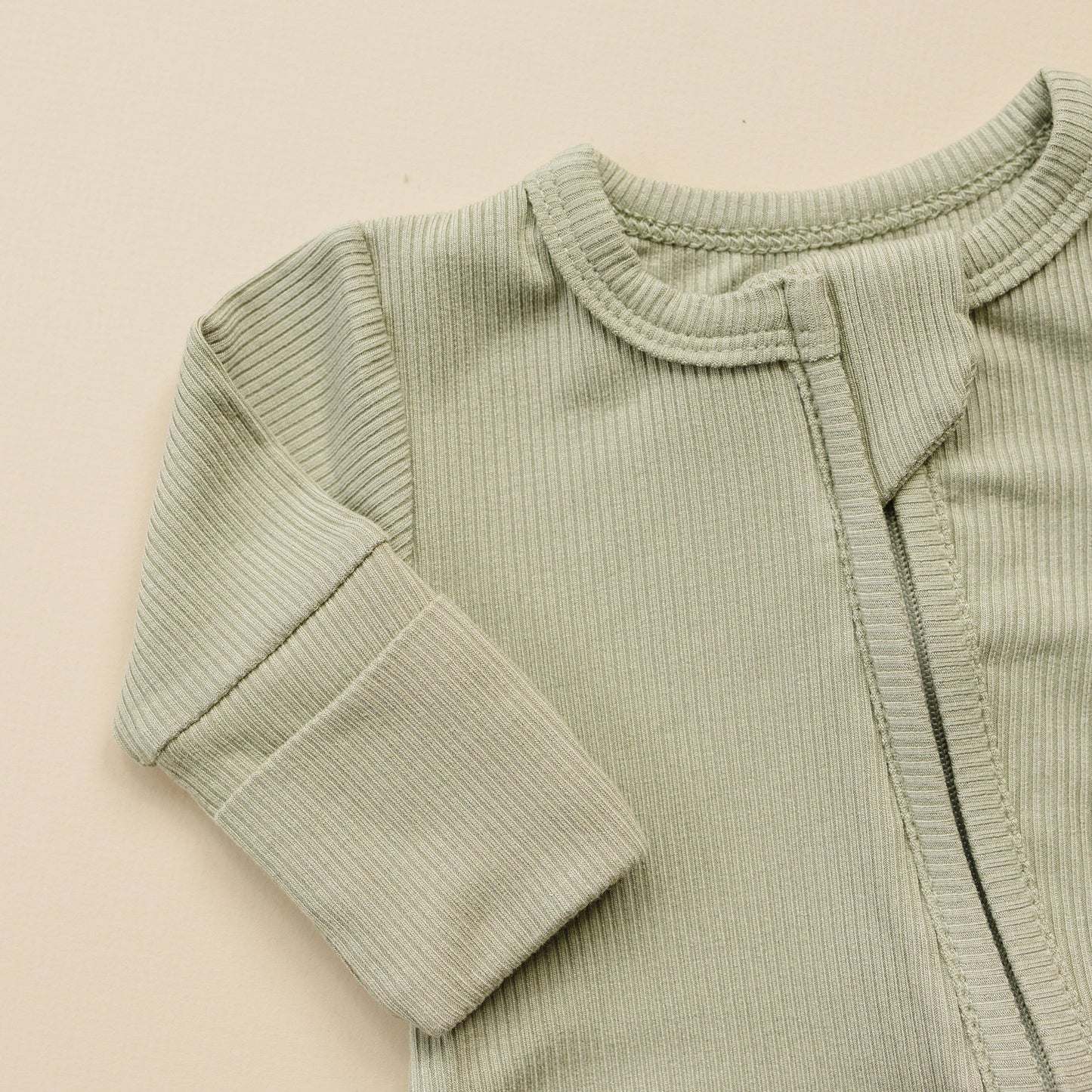 Ribbed Bamboo Zippy Romper - Huckleberry