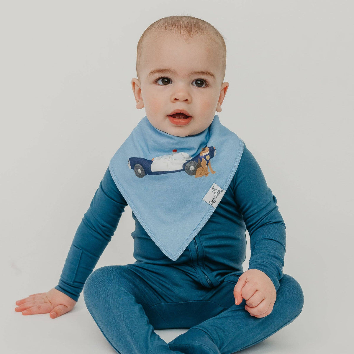 Copper Pearl - 4 Pack Baby Bandana Bibs - Police Officer