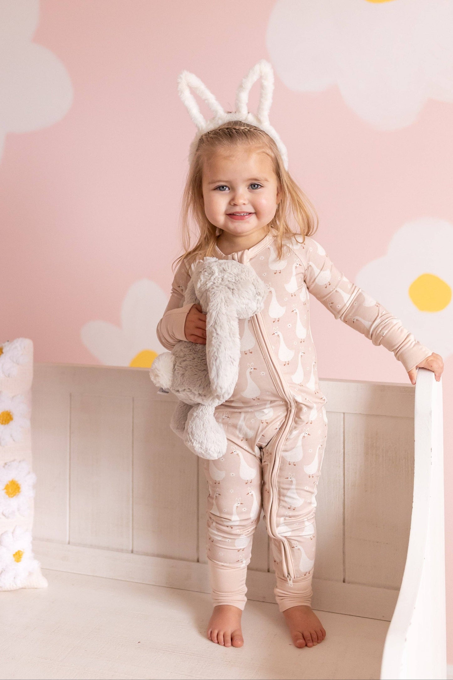 Silly Goose on the Loose Bamboo Zippy Romper: