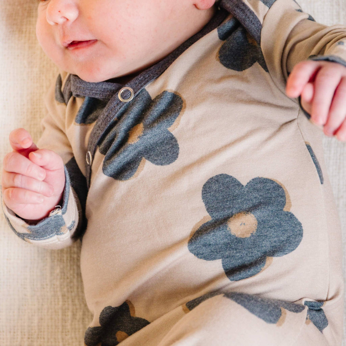 Copper Pearl - Newborn Knotted Gown - Gemma In Tan