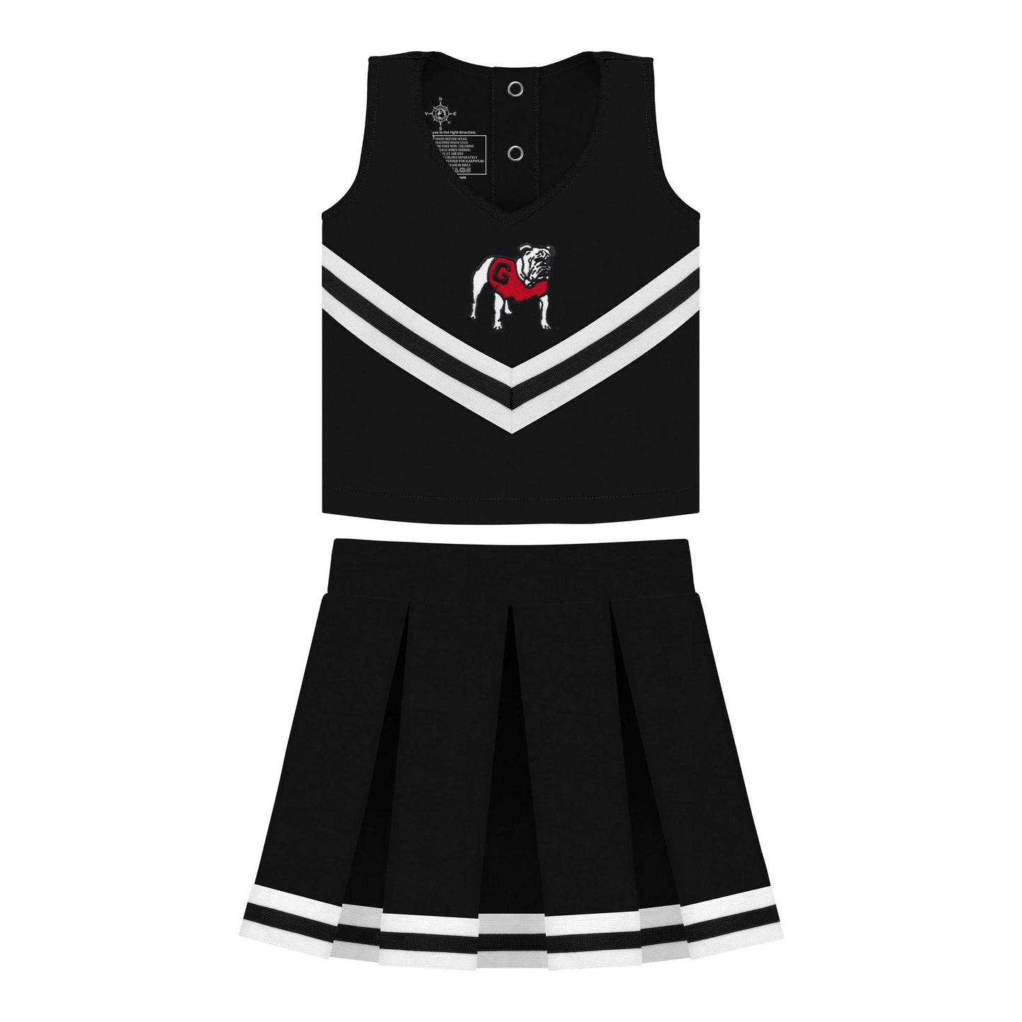 Georgia Bulldogs 3-Piece Girls Cheer Dress: Black