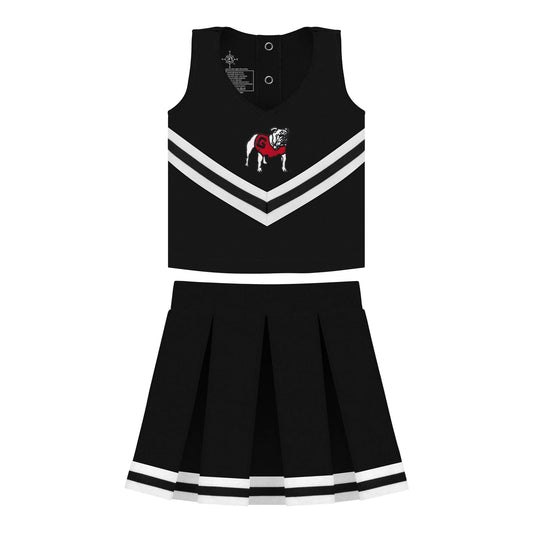 Georgia Bulldogs 3-Piece Girls Cheer Dress: Black