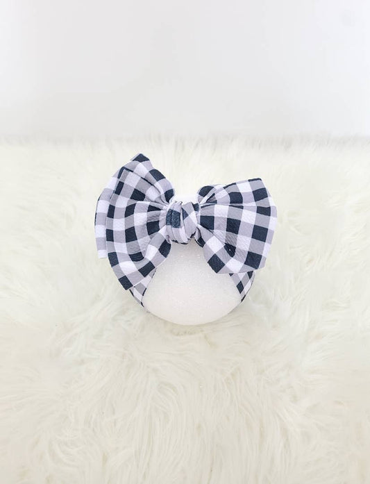 Clover Cottage - Black Plaid Waffle Headband