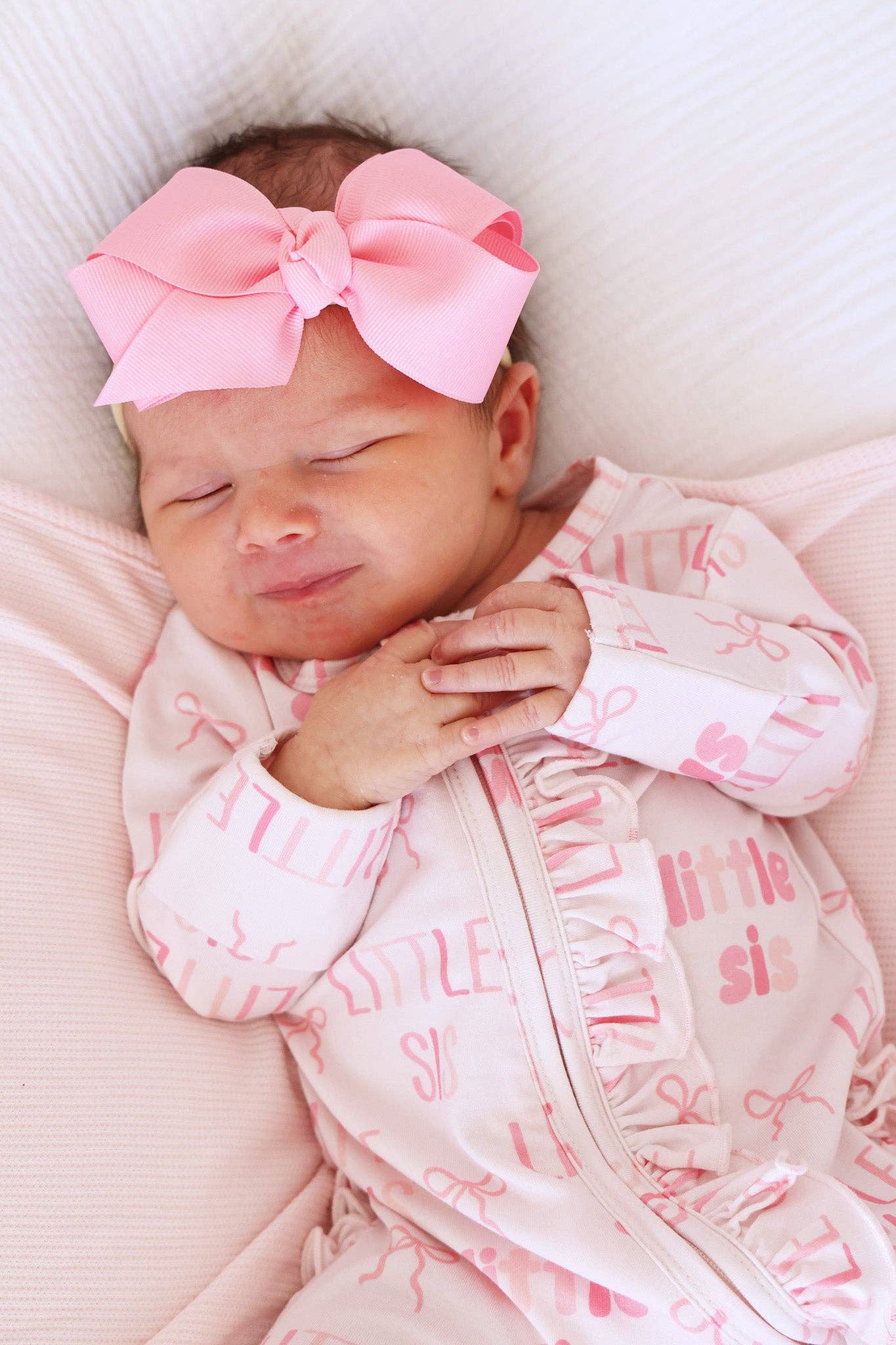 Ruffle Zipper Footie | Little Sis