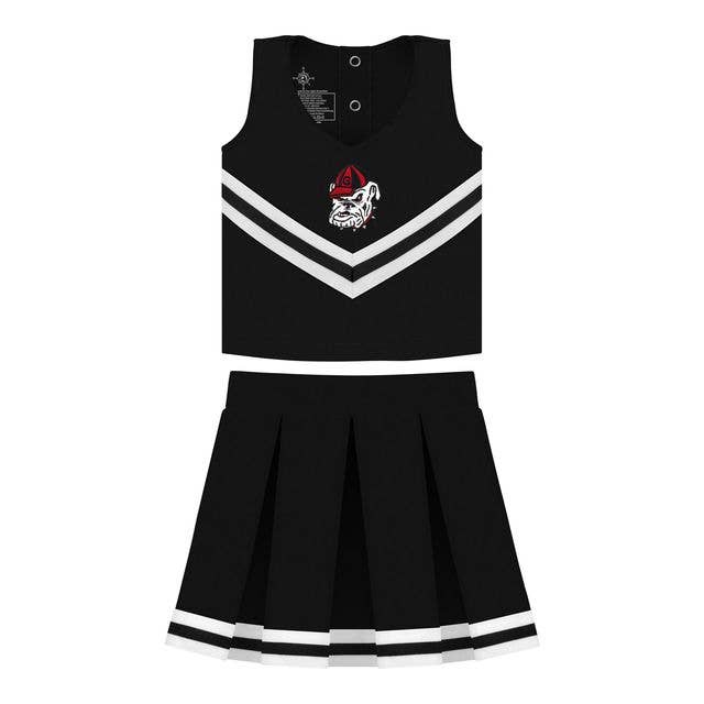 Georgia Bulldogs 3-Piece Girls Cheer Dress: Black