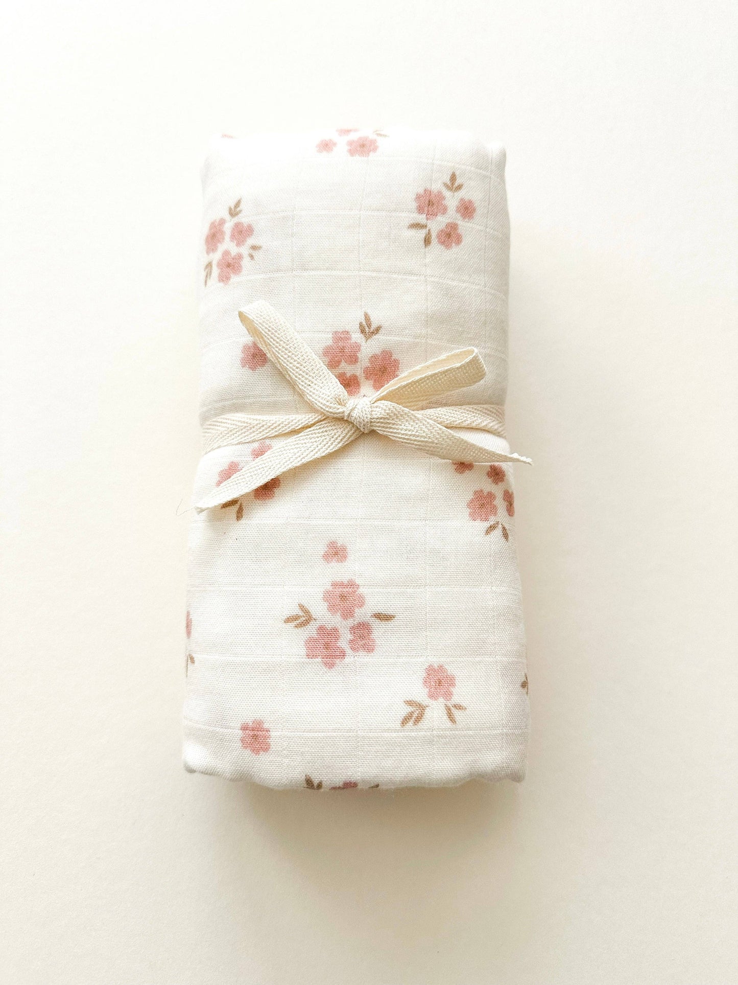 Muslin Swaddle Blanket - Pink Floral