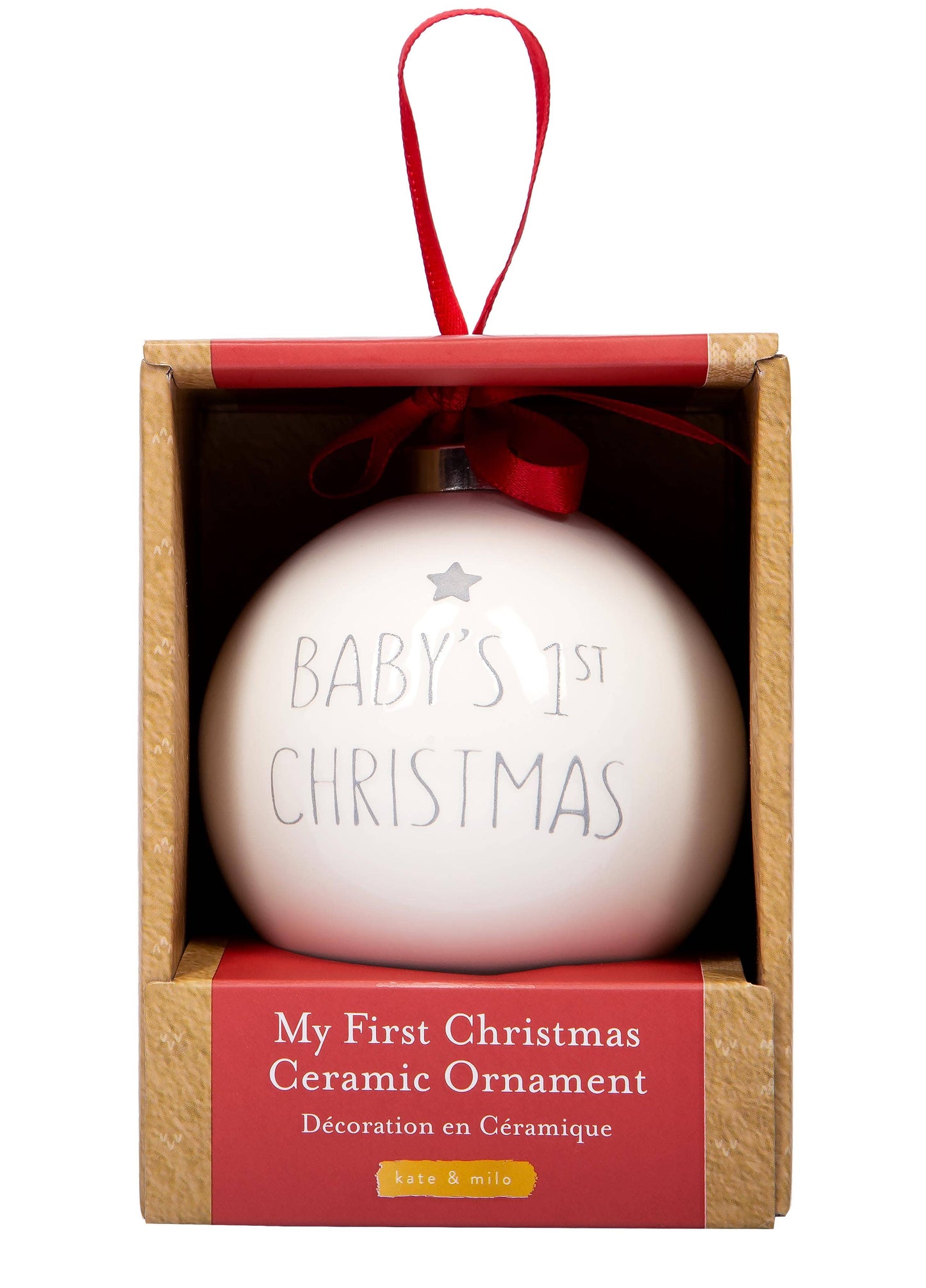 Baby's 1st Christmas Ceramic Holiday Ornament