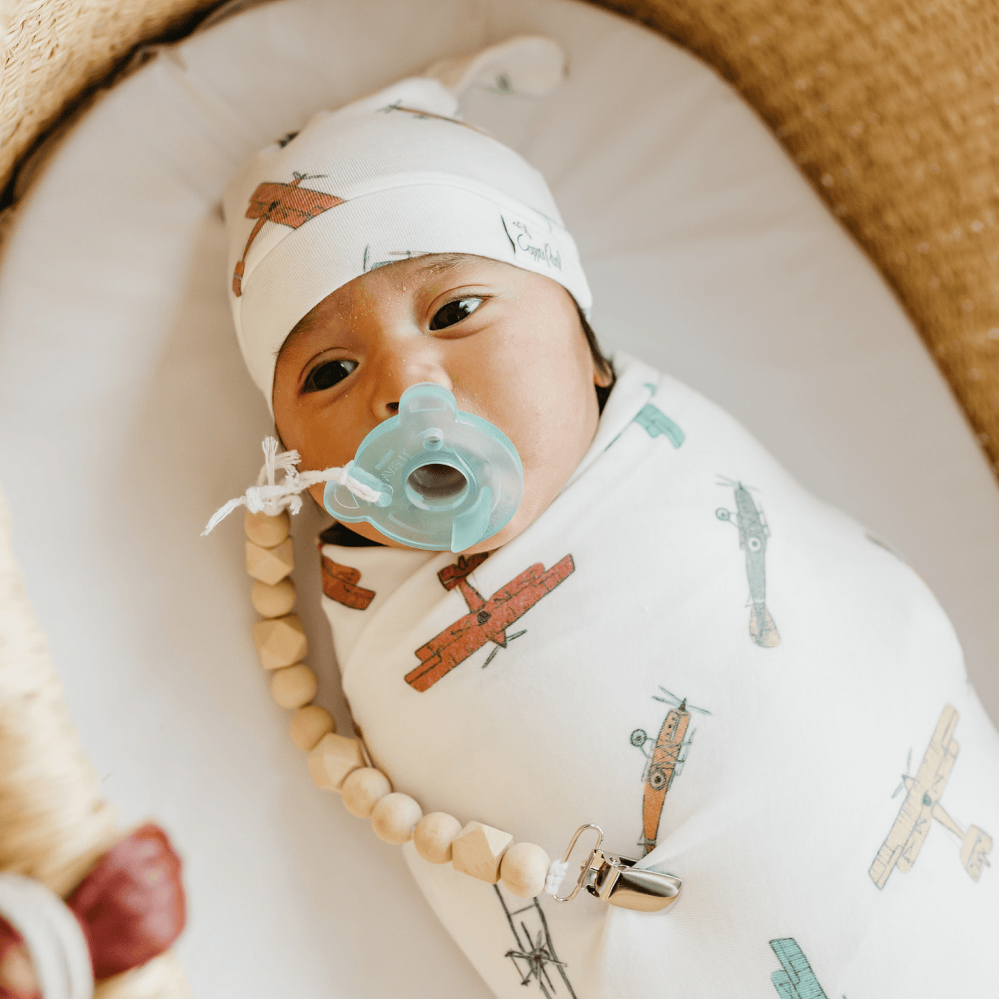 Copper Pearl - Knit Swaddle Blanket - Ace