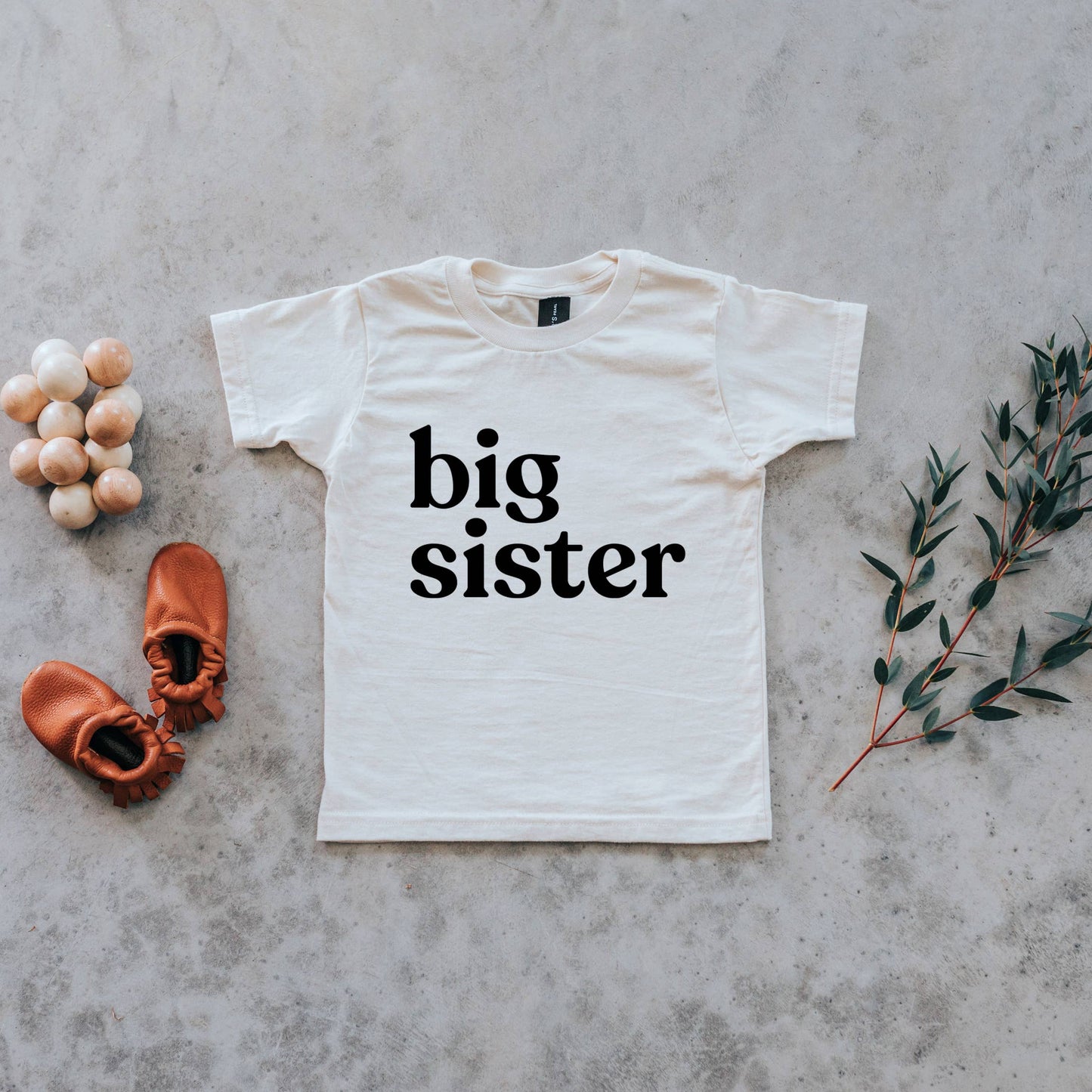 Big Sister Cream Organic Kids Tee