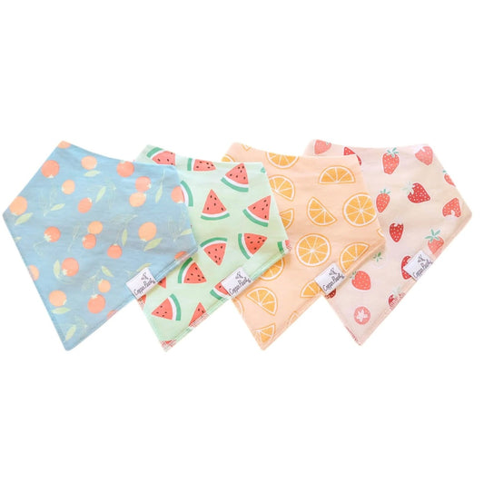Clementine Bandana Bib Set (4-pack)