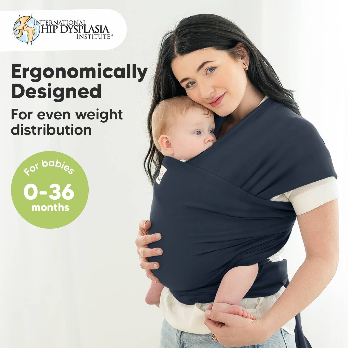 KeaBabies Original Baby Wrap Carrier: Midnight
