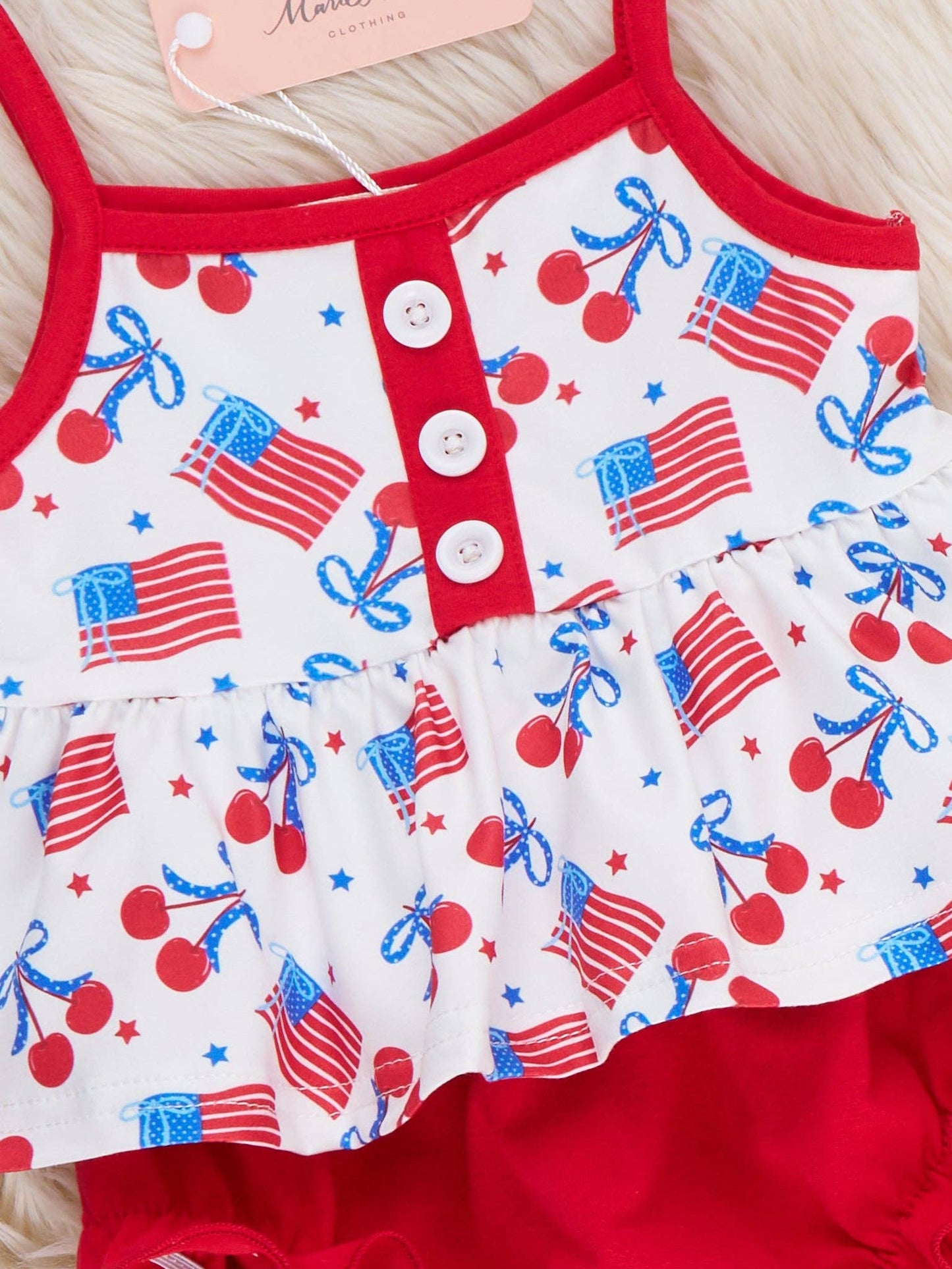 Cherry Flag Ruffle Bloomers Outfit: