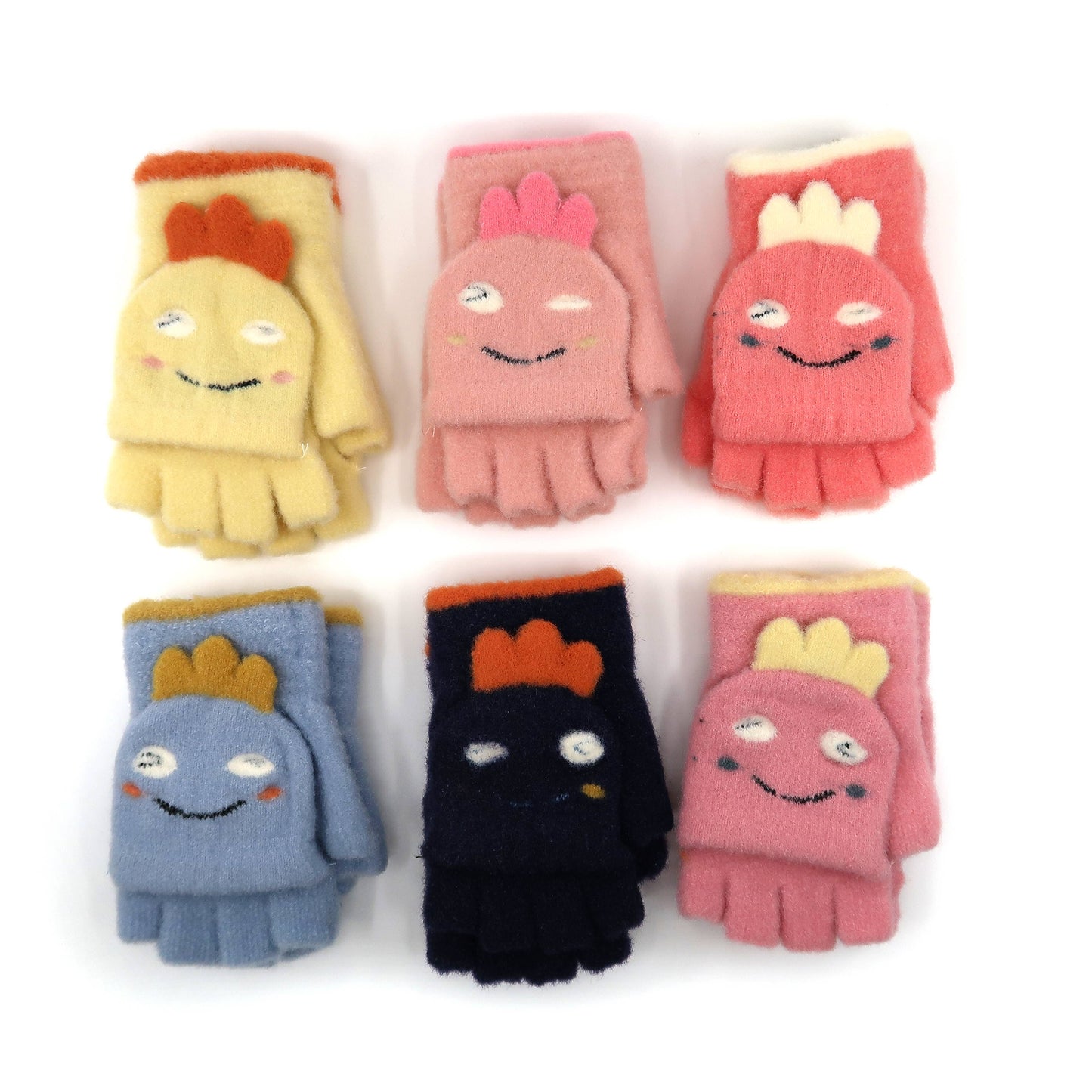 Kids Dino Knitted Gloves