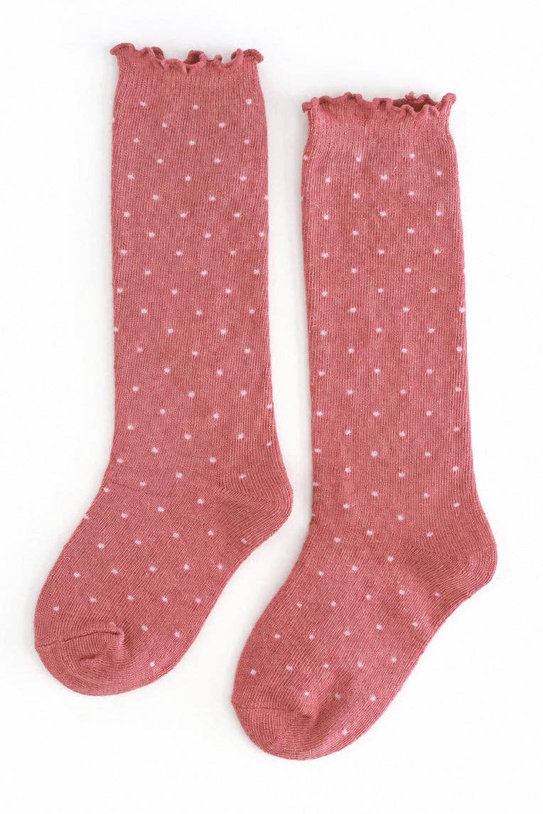 Dottie Knee Socks - Old Rose: 6-18 MONTHS