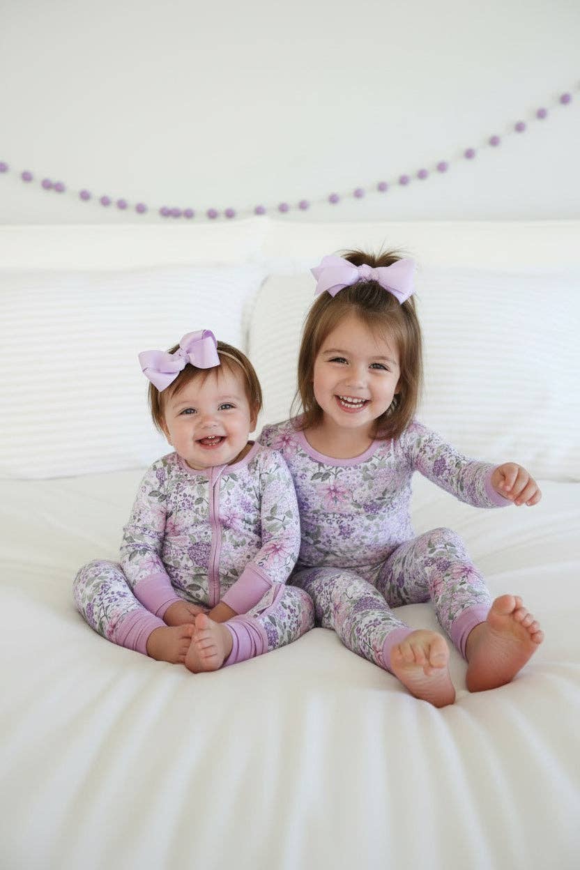 Convertible Zip Romper | Lavender Lullaby