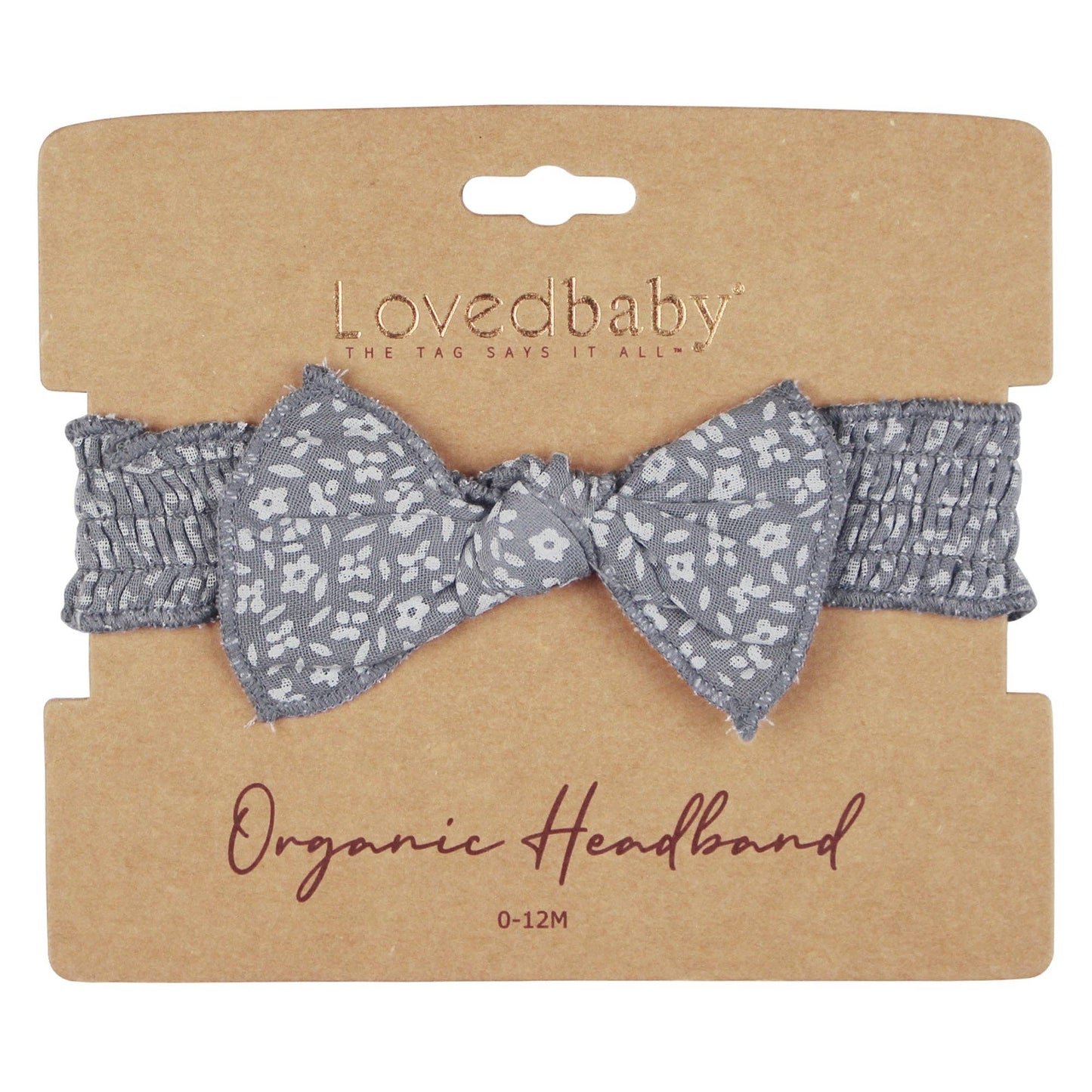 Smocked Headband: Blueberry Floral