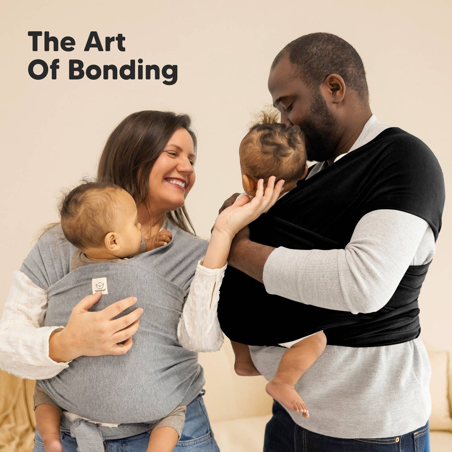 KeaBabies Original Baby Wrap Carrier: Classic Gray