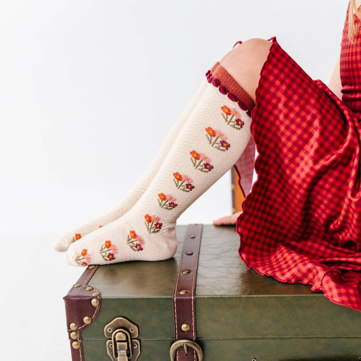Posie Knee Socks - Rust: 6-18 MONTHS