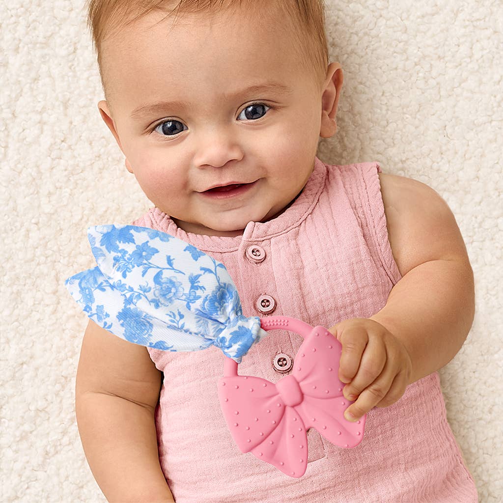 Crinkle Crew Pink Bow