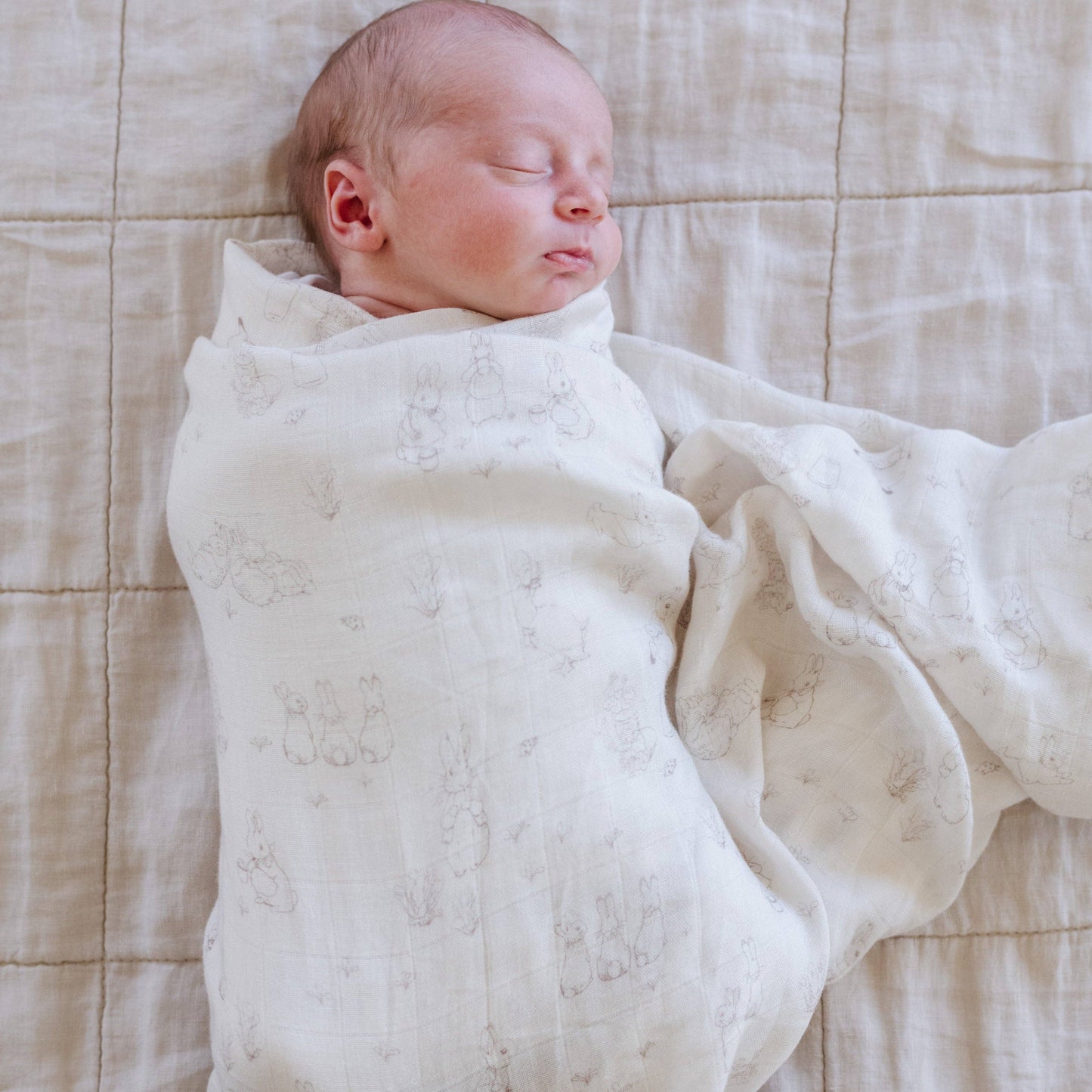 PETER RABBIT™ BAMBOO RAYON MUSLIN 2-PACK SWADDLES: Girl Pack