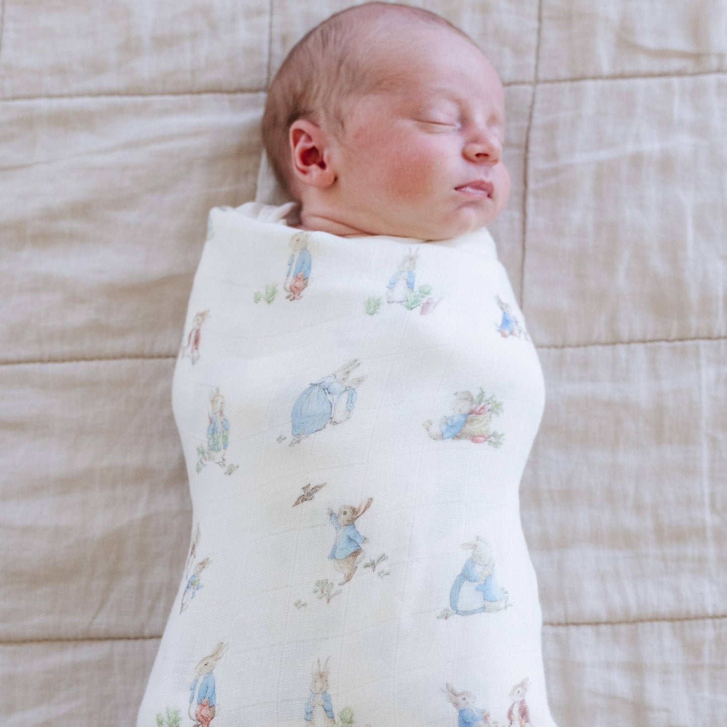 PETER RABBIT™ BAMBOO RAYON MUSLIN 2-PACK SWADDLES: Girl Pack