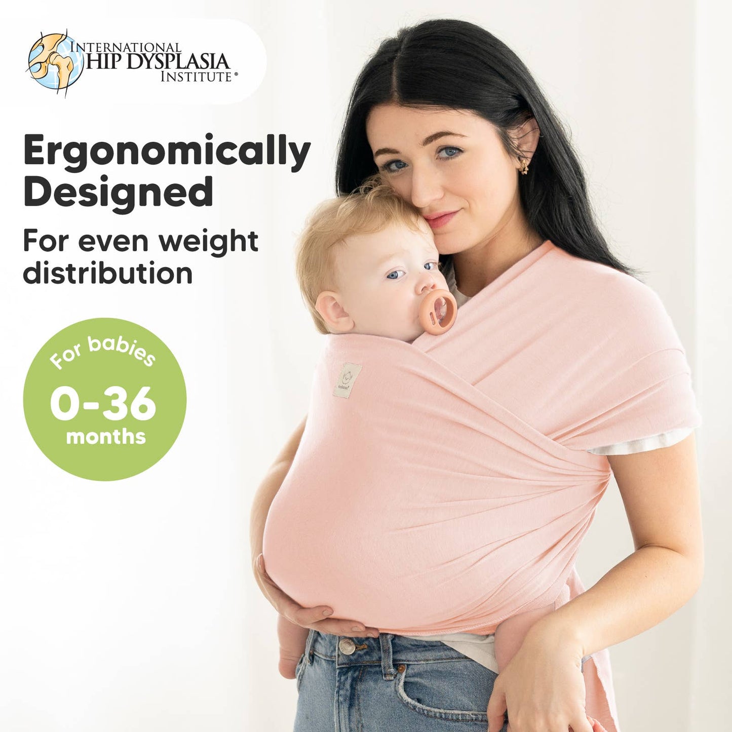 KeaBabies Original Baby Wrap Carrier: Dusty Pink