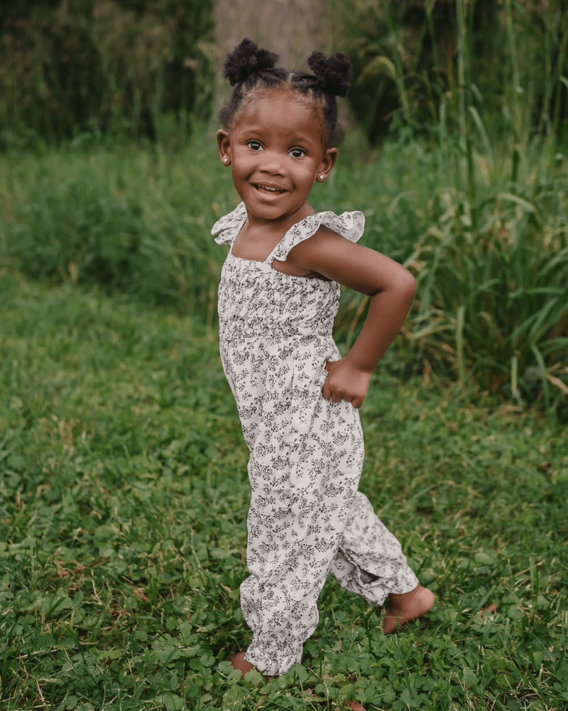 Bailey's Blossoms - Paisley Smocked Jumpsuit - Antique Rosette: 2T