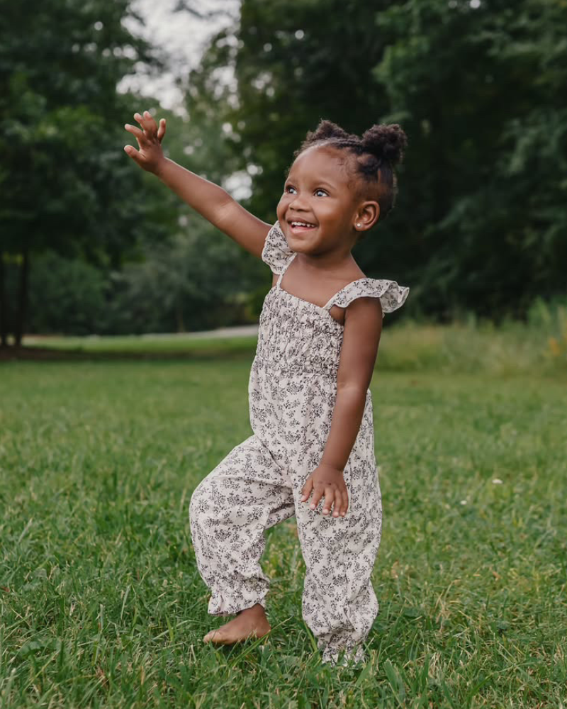 Bailey's Blossoms - Paisley Smocked Jumpsuit - Antique Rosette: 18-24months