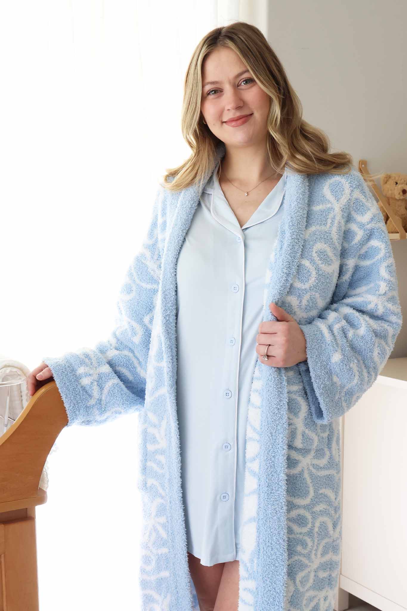 Labor & Delivery Nightgown Baby Blue