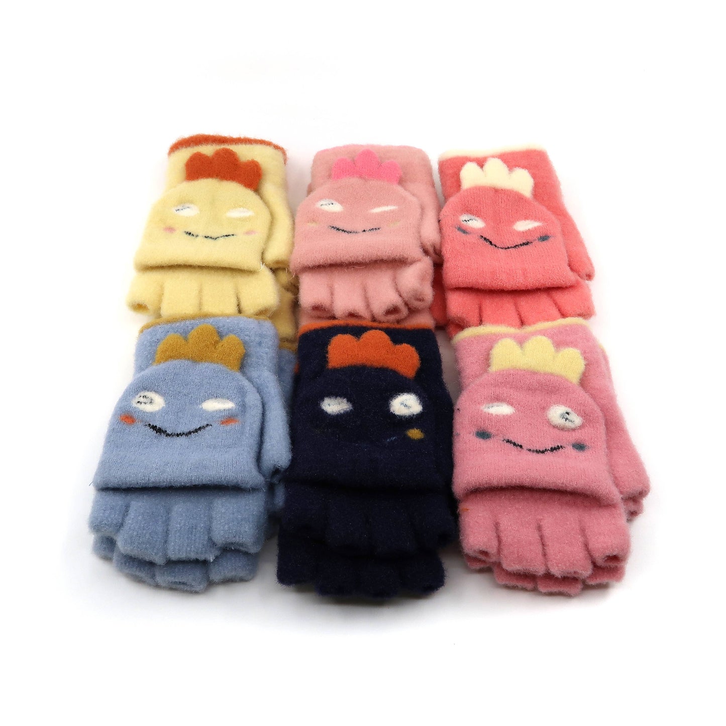 Kids Dino Knitted Gloves