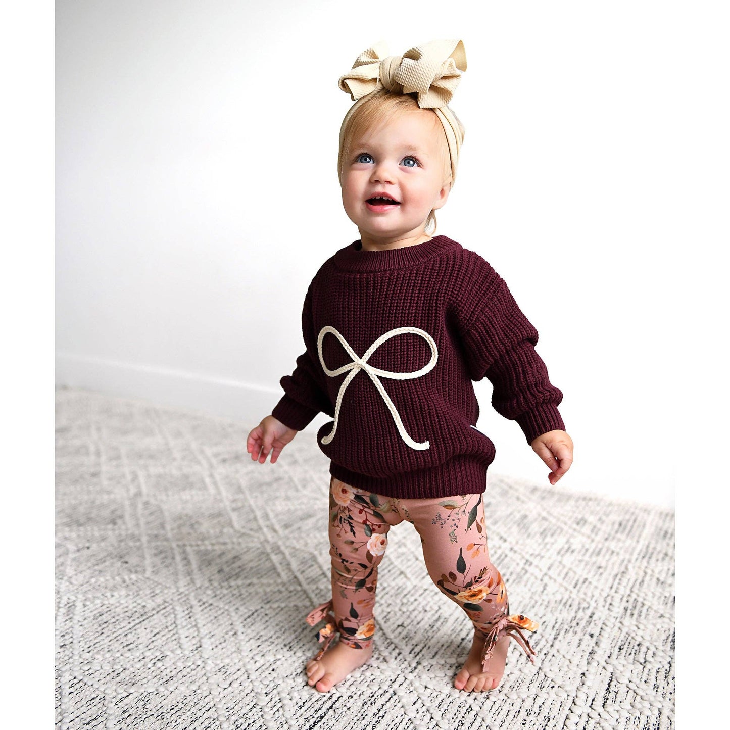 Maroon Bow Sweater