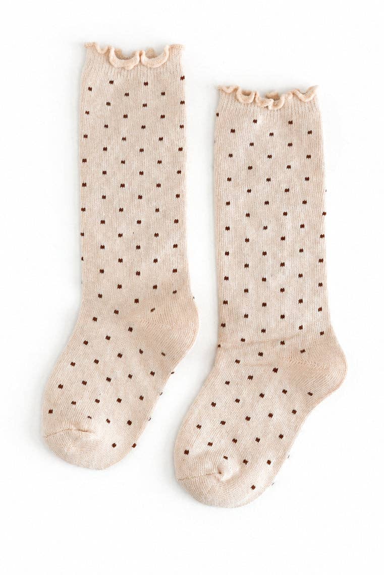 Dottie Knee Socks - Vanilla: 1.5-3 YEARS