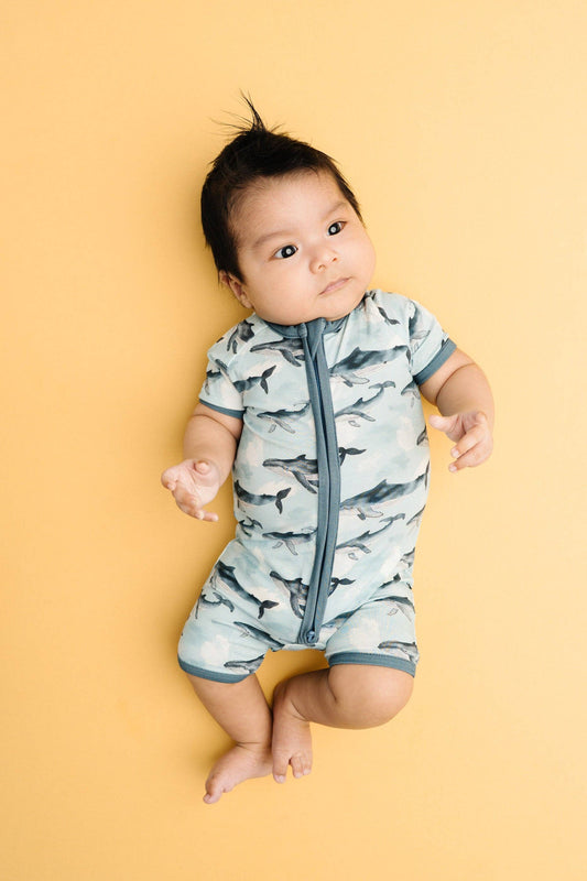 Whale Watch Bamboo Short Romper