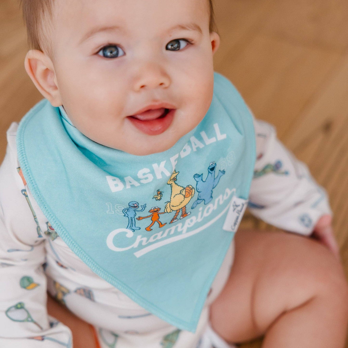 Baby Bandana Bibs - Sesame Street Varsity Friends (4-pack)