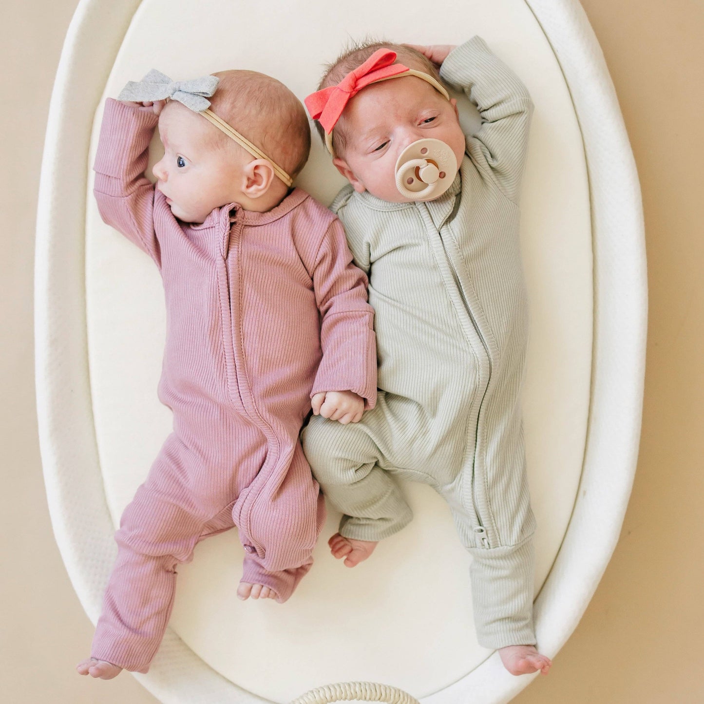 Ribbed Bamboo Zippy Romper - Huckleberry