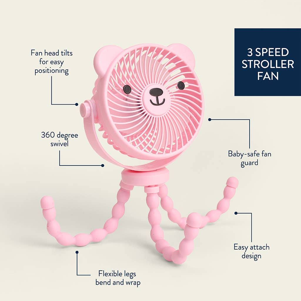 3-Speed Stroller Fan™: Pink