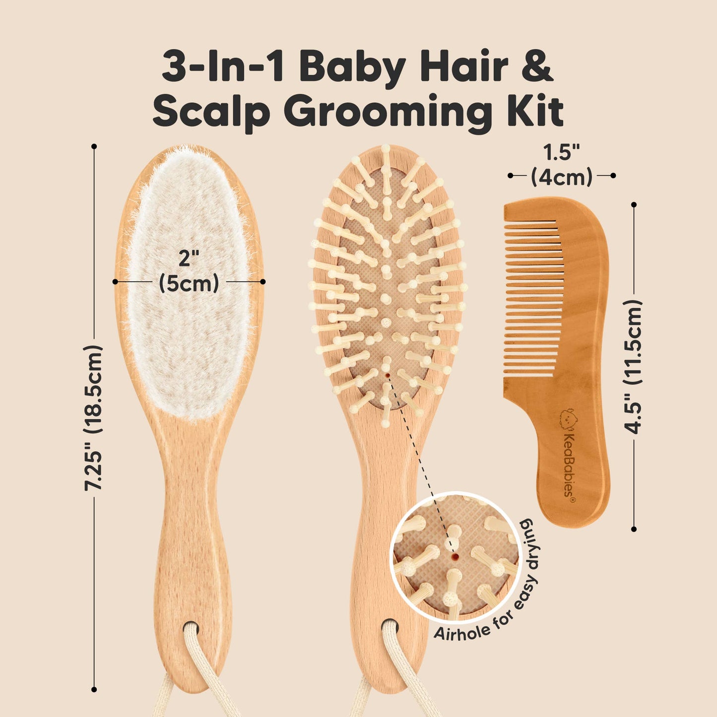 Baby Hair Brush and Comb Set