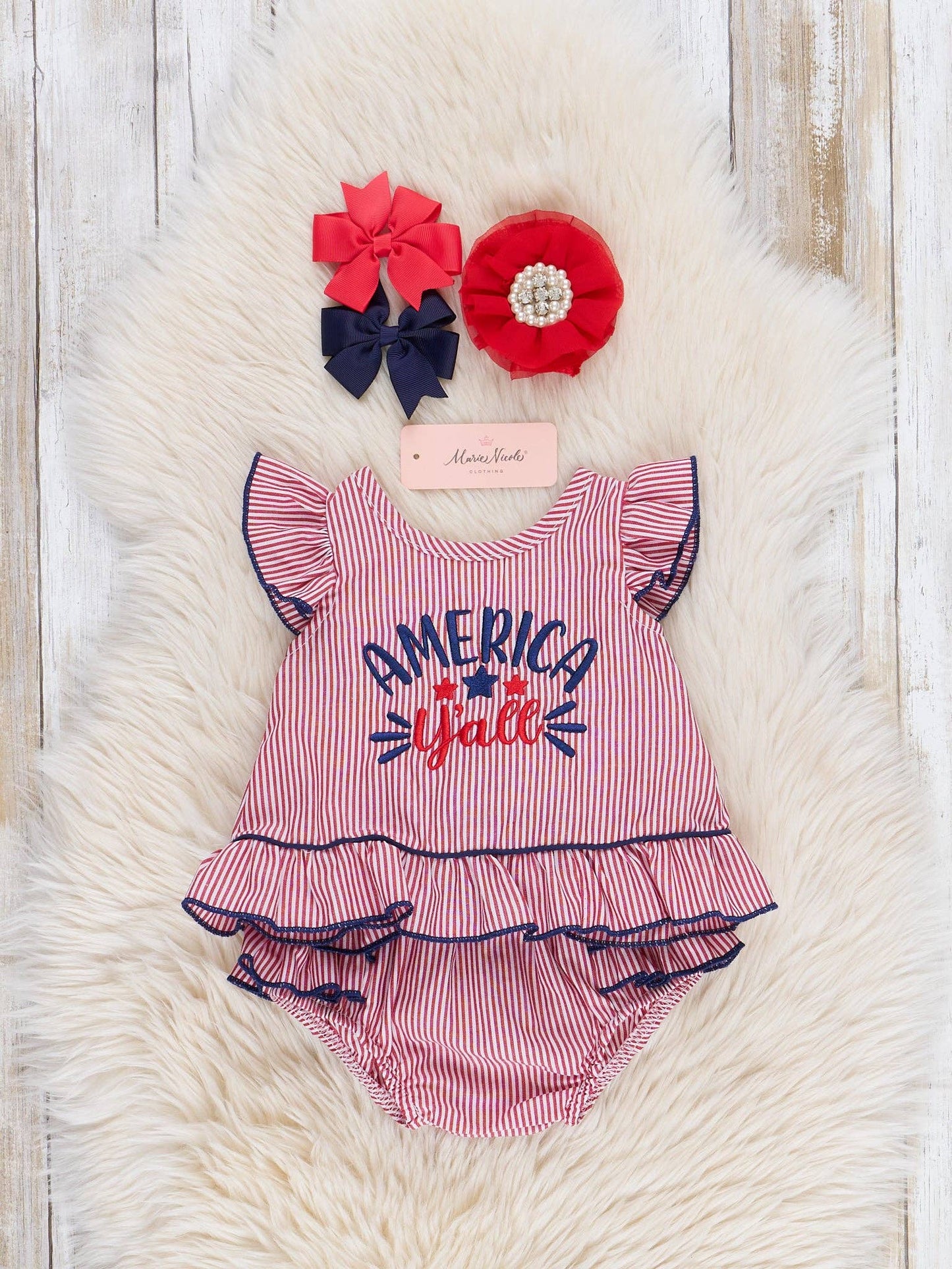 "America, Y'all" Cotton Bloomers Outfit