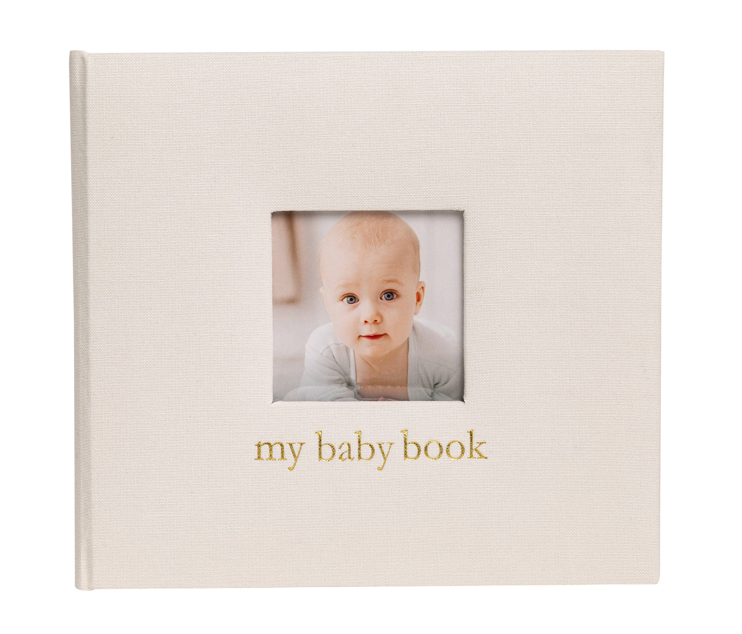 Ivory Linen Baby Memory Book