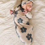 Newborn Knotted Gown - Gemma in Tan